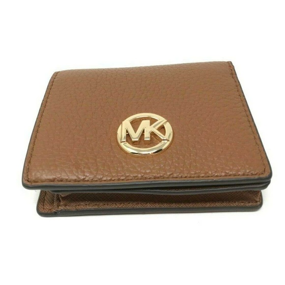 Michael Kors Pebbled Leather Wallet Luggage Gold - Picture 5 of 7